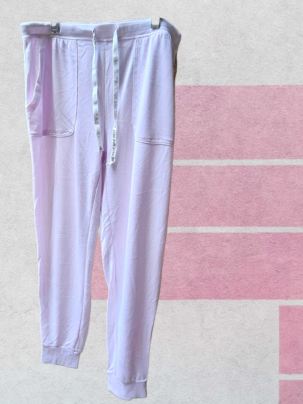 Nine West Lavender Drawstring Pajama Bottoms with Front Pockets